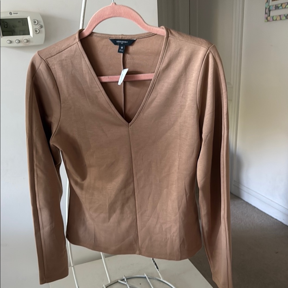 Banana Republic  V-Neck Top - Brown Taupe